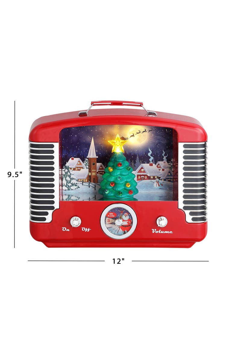 12 in. Nostalgic Tree Radio - Red, Alternate, color, Red