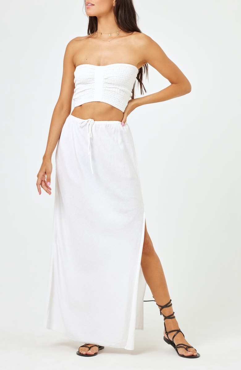 LSPACE Summer Feels Drawstring Waist Skirt, Alternate, color, 