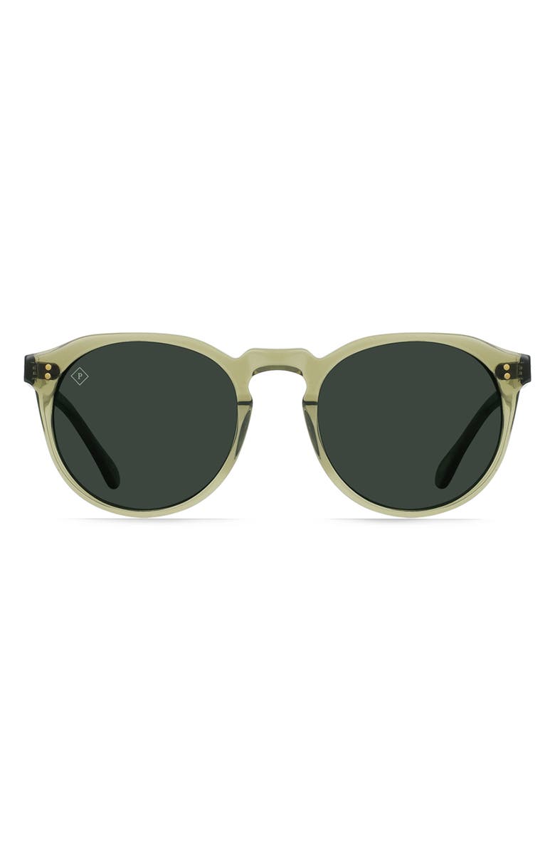 RAEN Remmy Polarized Round Sunglasses, Main, color, Cambria/ Green Polar
