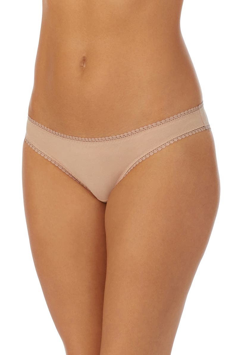 On Gossamer Cabana Cotton Leakproof Bikini, Main, color, Champagne