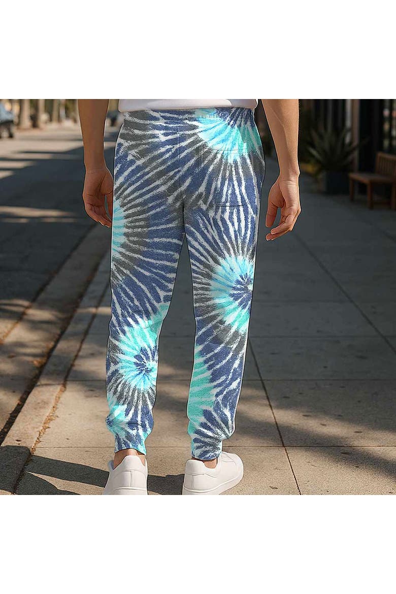 Mens Ghost Tie Dye Fleece Jogger Pant, Alternate, color, Glacier