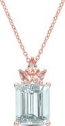 Julianna B. Aquamarine & Morganite Drop Necklace
