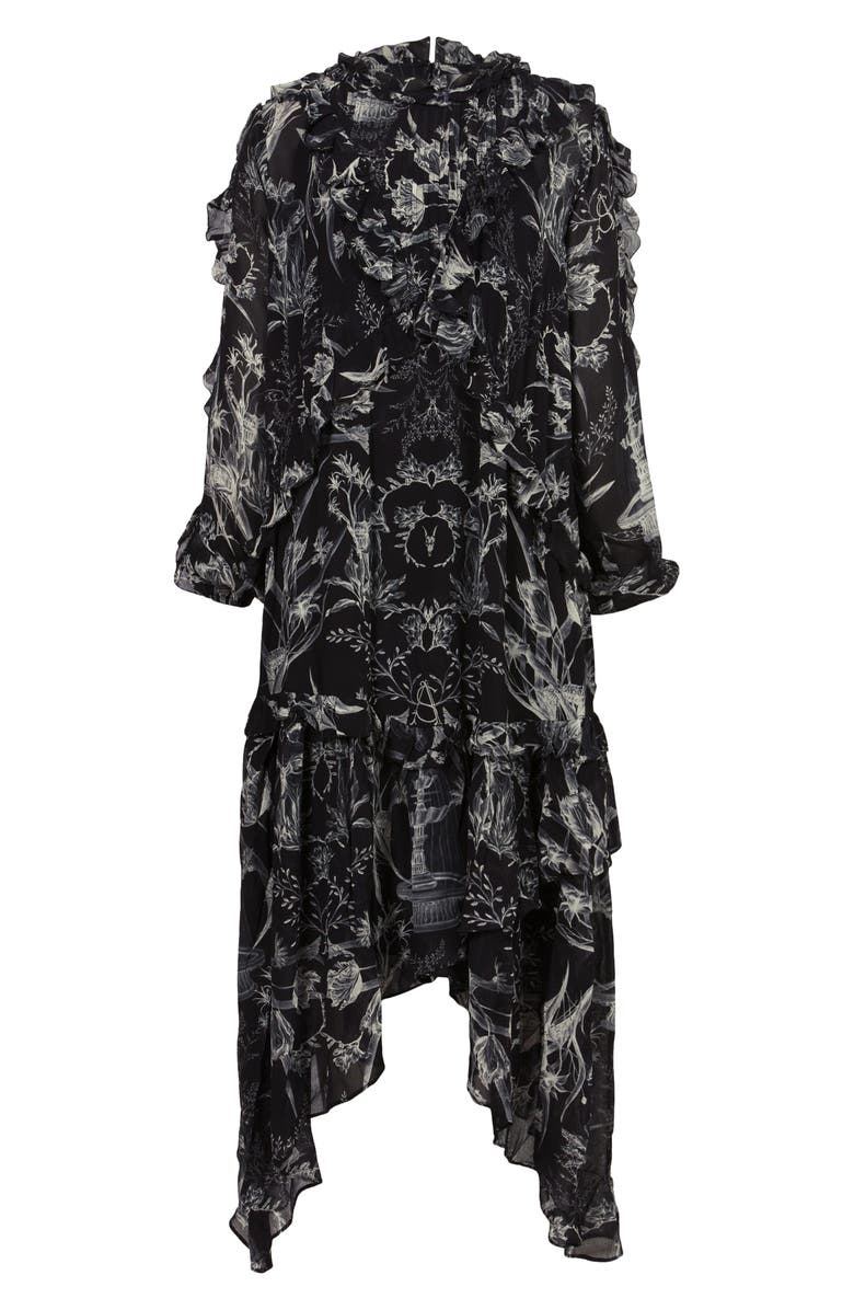 AllSaints Tessa Aurelia Long Sleeve Midi Dress, Alternate, color, 