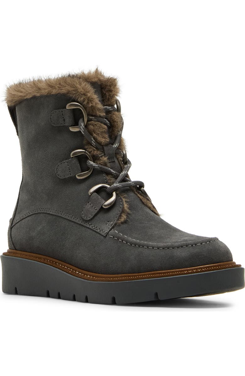 Blondo Monday Waterproof Lace-Up Boot, Main, color, Grey Suede