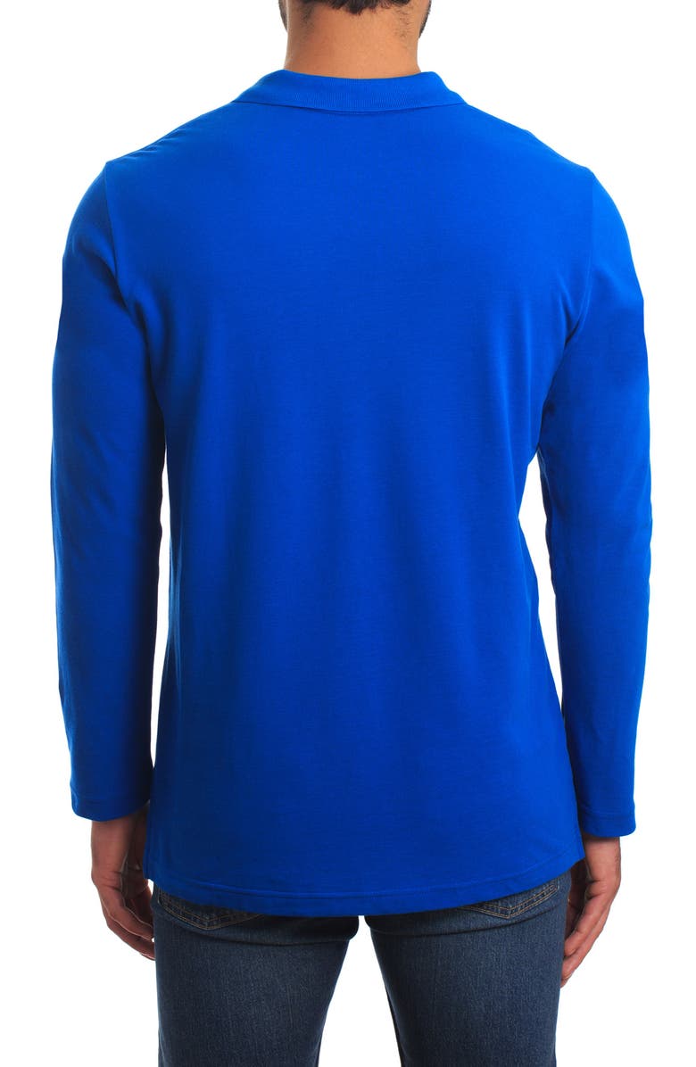 Jared Lang Long Sleeve Cotton Knit Polo, Alternate, color,