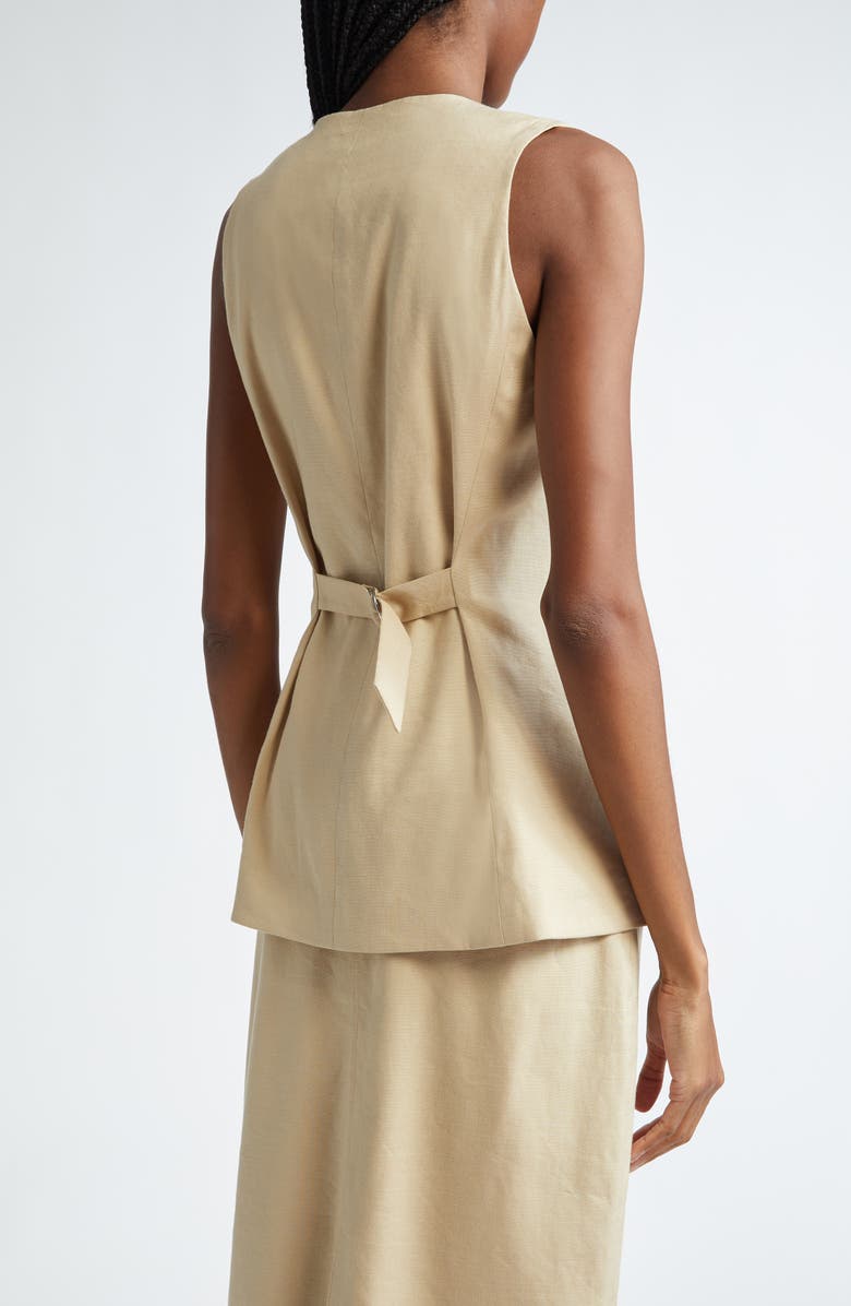 Veronica Beard Life Linen Blend Vest, Alternate, color,