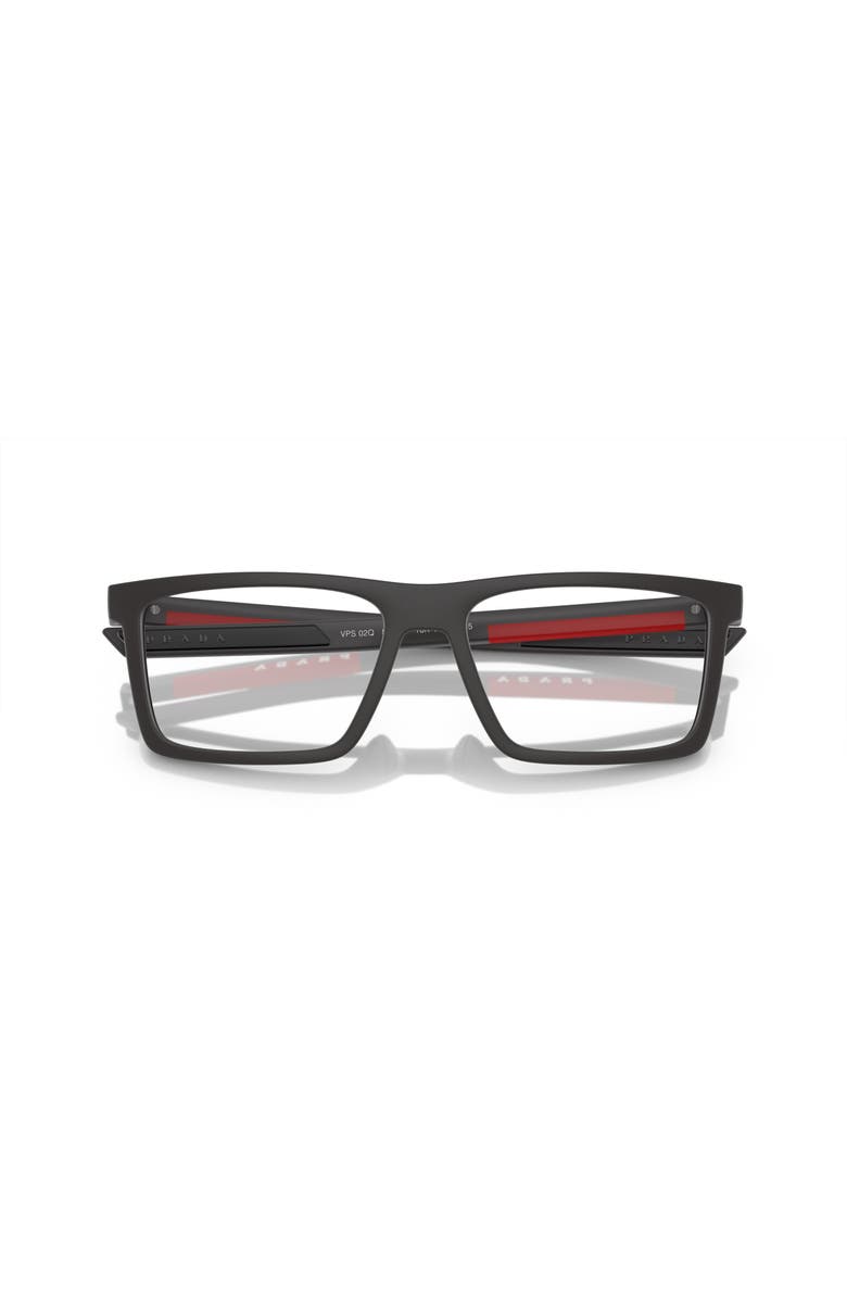 Prada Linea Rossa 54mm Rectangle optical glasses, Alternate, color, Grey