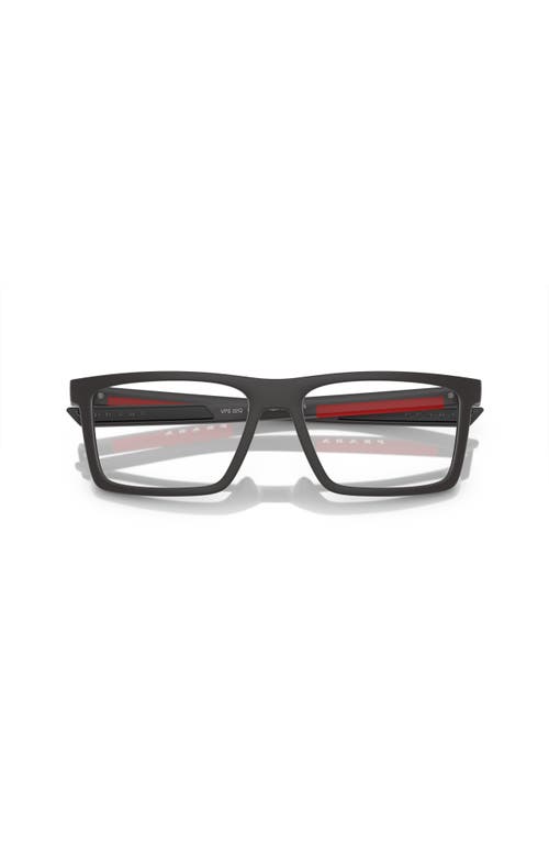 Prada Linea Rossa 54mm Rectangle Optical Glasses In Black