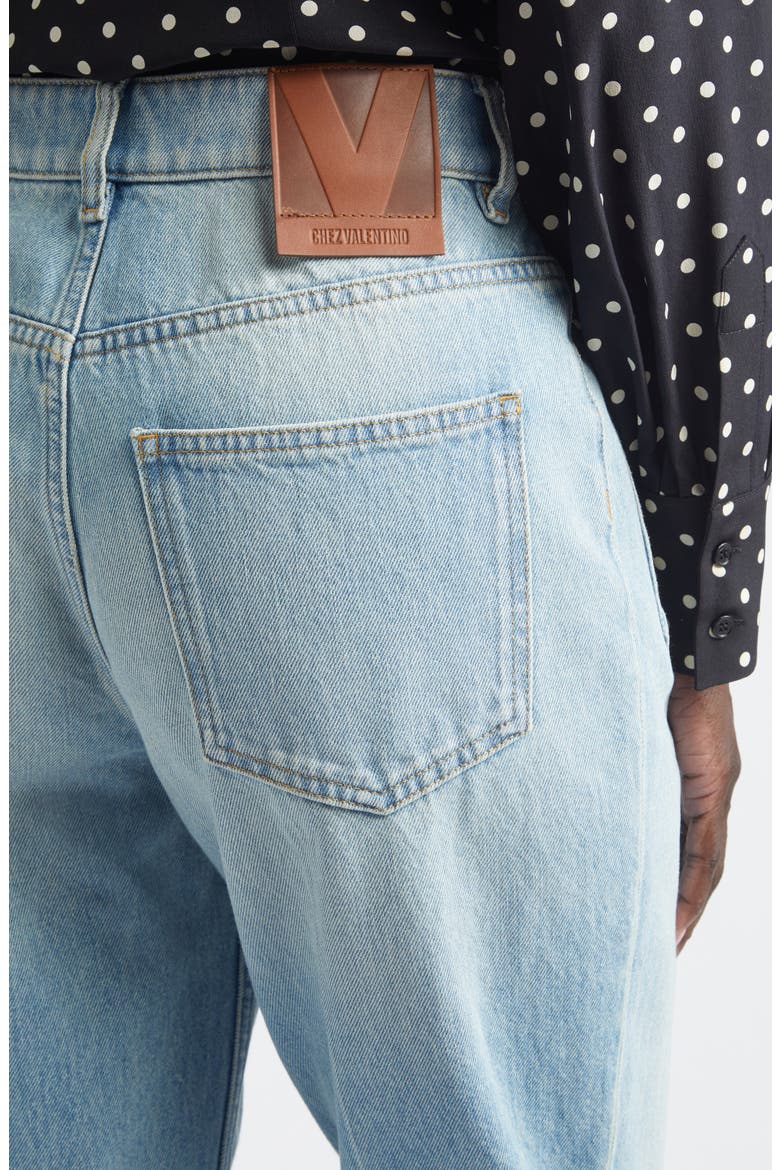 High Waist Denim Straight Leg Jeans, Alternate, color, DENIM