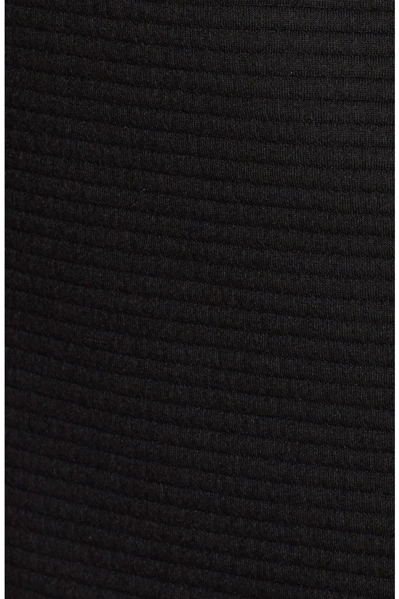 Zip Detail Ottoman Panel Pencil Skirt, Alternate, color, BLACK
