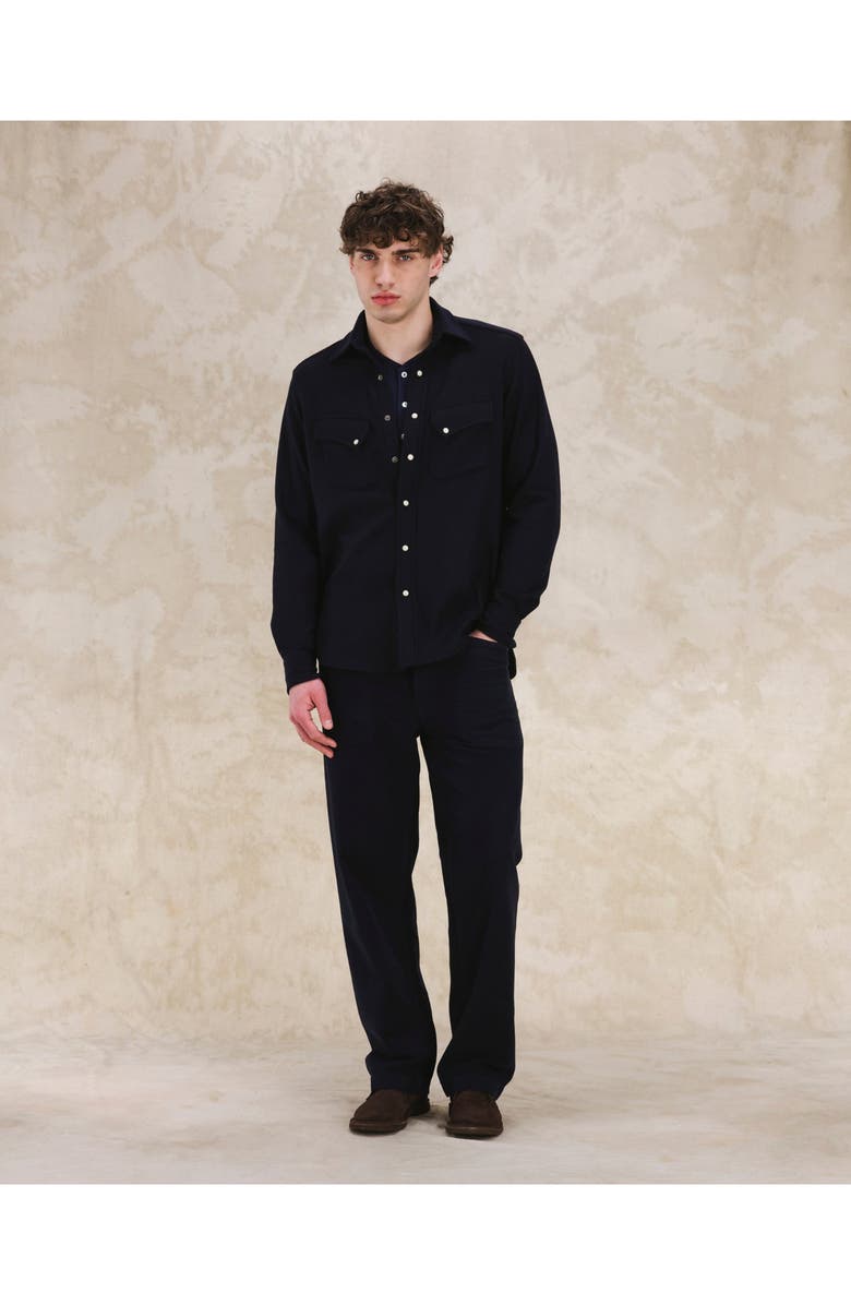 Fortela Pasadena Western Flannel Shirt, Alternate, color, Blue