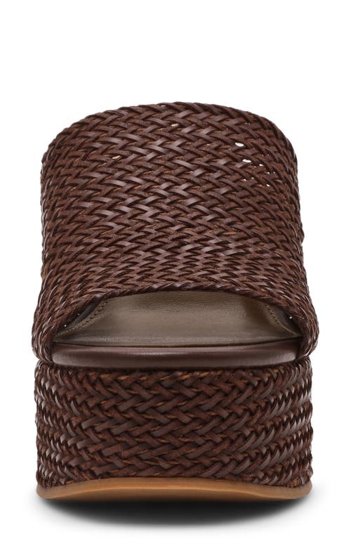 Steve Madden Cassi Platform Wedge Slide Sandal In Brown