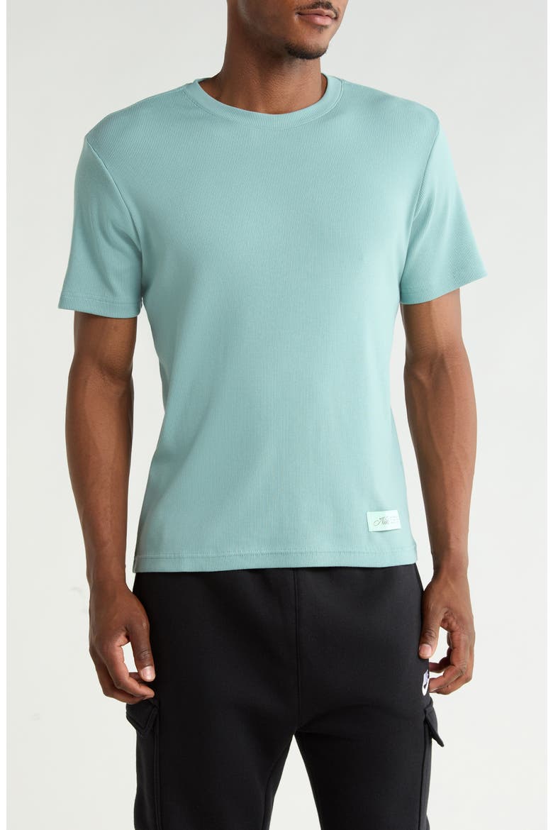Rib Short Sleeve T-Shirt, Main, color, CANNON