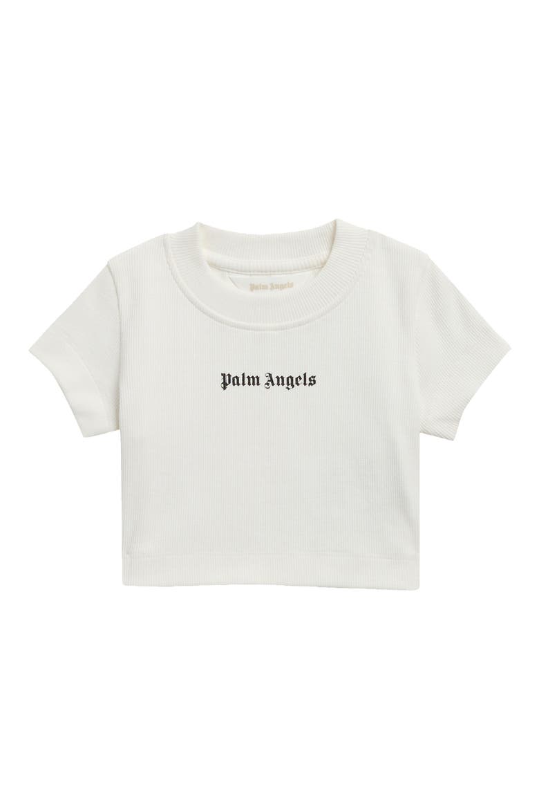 Logo Rib Baby Tee, Main, color, OFF WHITE - BLACK