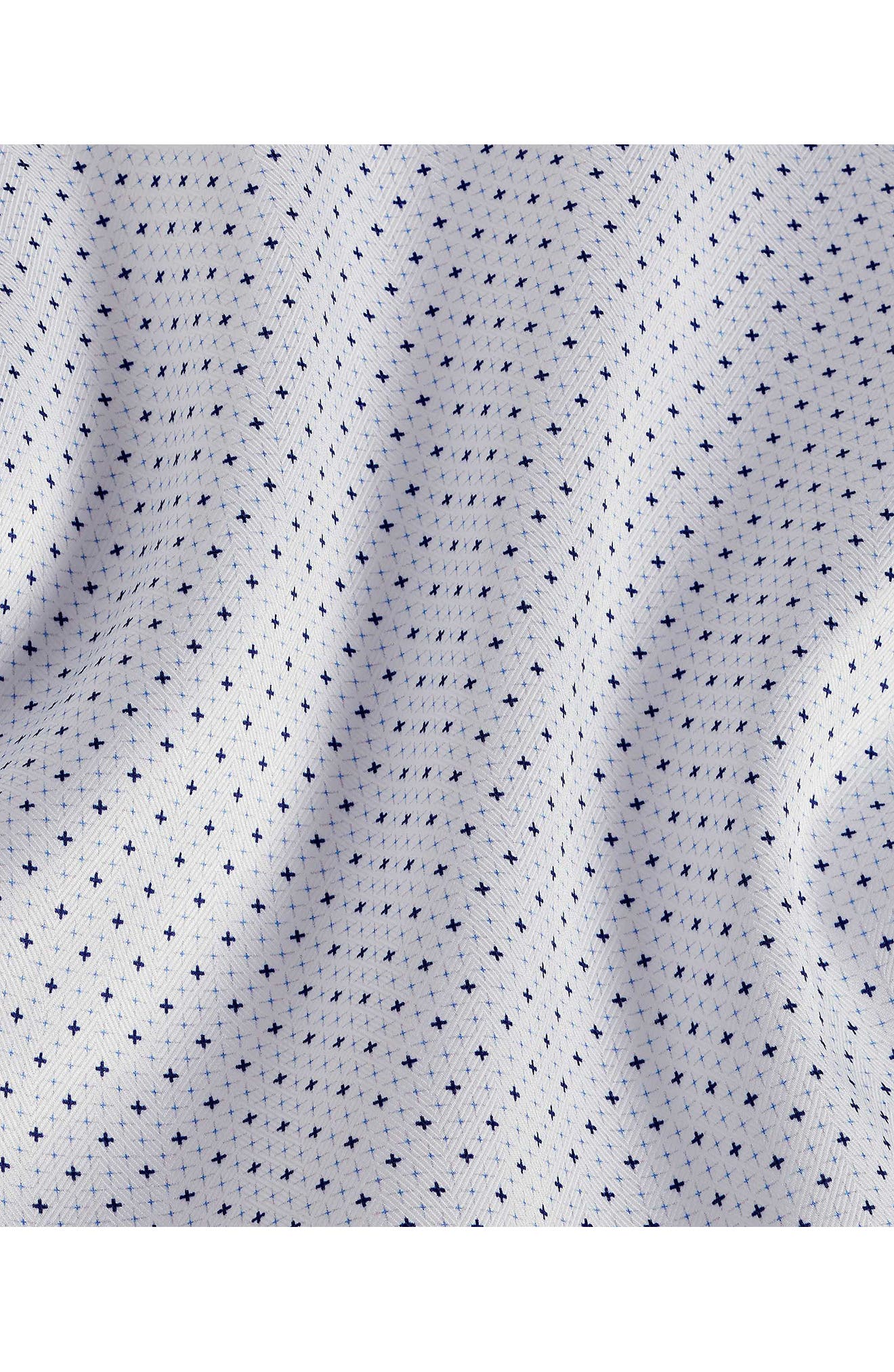 Trim Fit Herringbone Micro Print Dress Shirt - image 2