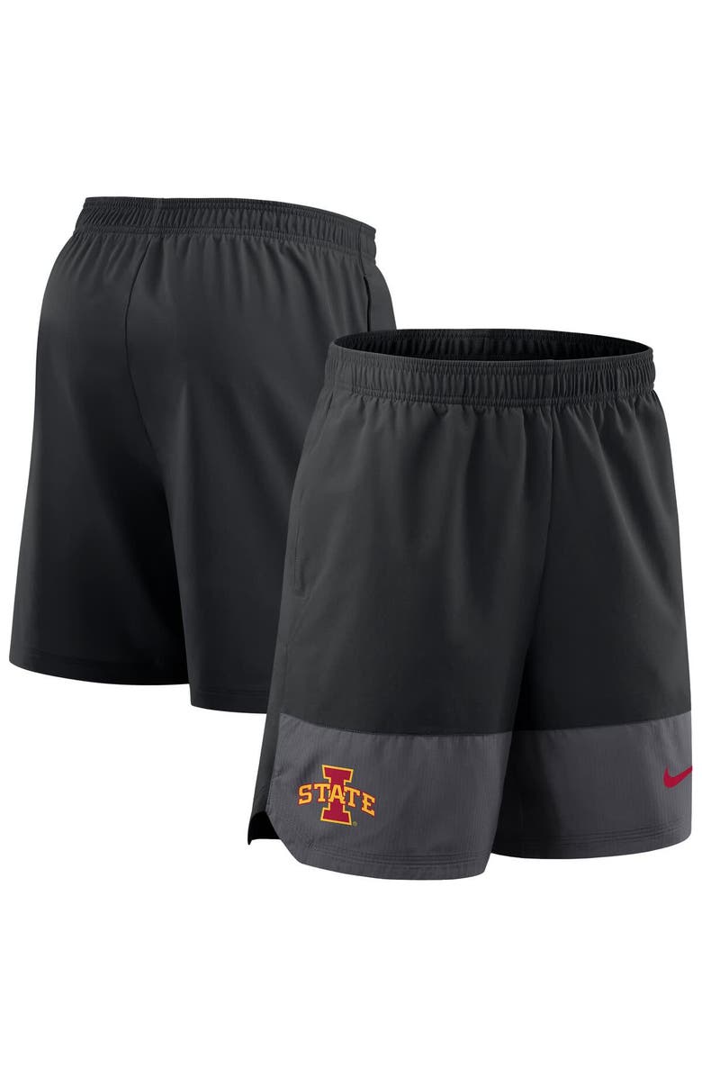 Nike Men's Nike Black Iowa State Cyclones 2025 Sideline Performance Shorts, Alternate, color, Black