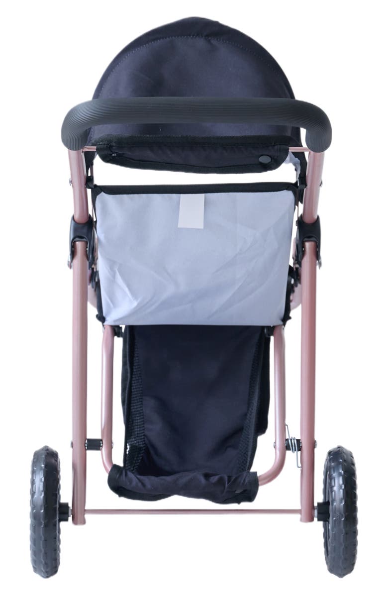 Teamson Kids Olivia's Little World Polka Dot Baby Doll Jogging Stroller, Alternate, color, Black