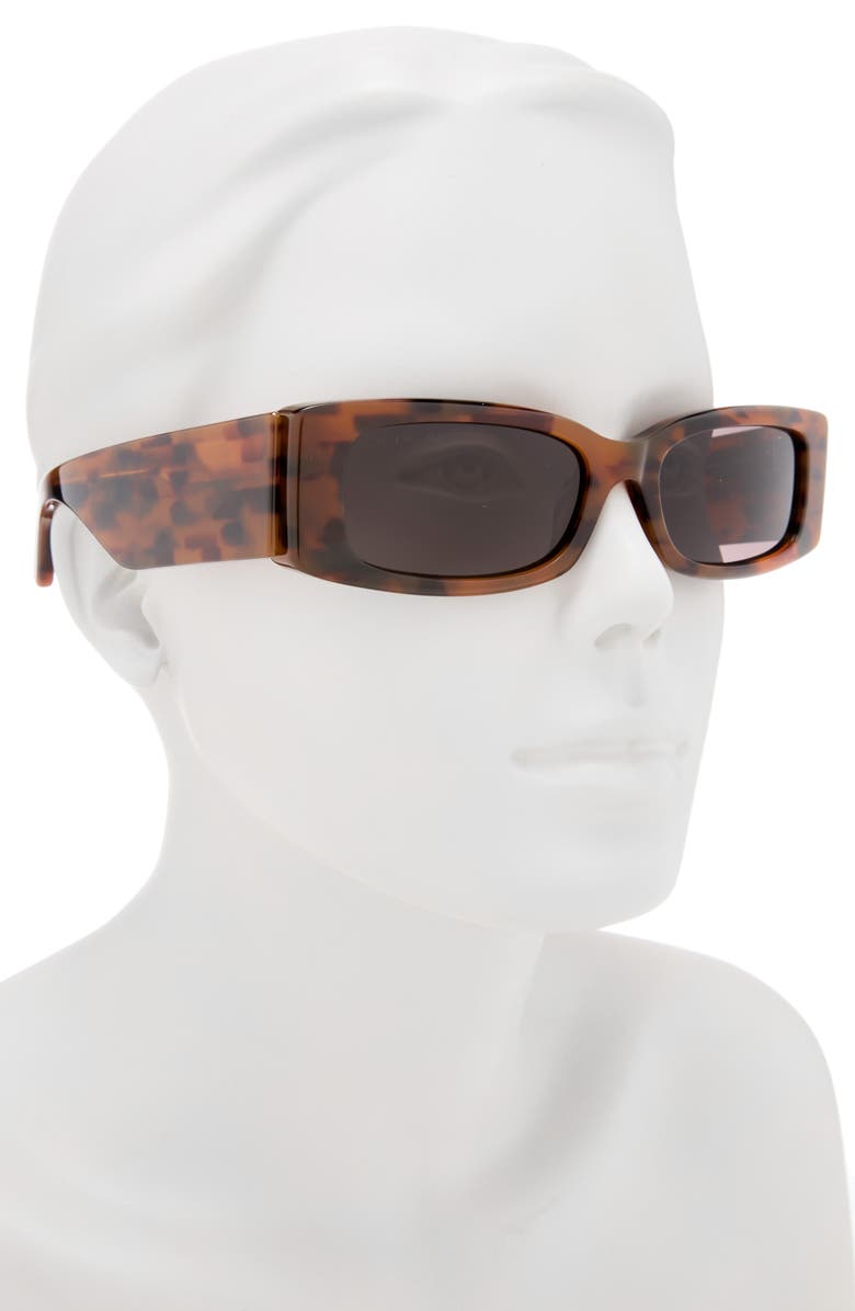 Balenciaga 56mm Rectangular Sunglasses, Alternate, color,
