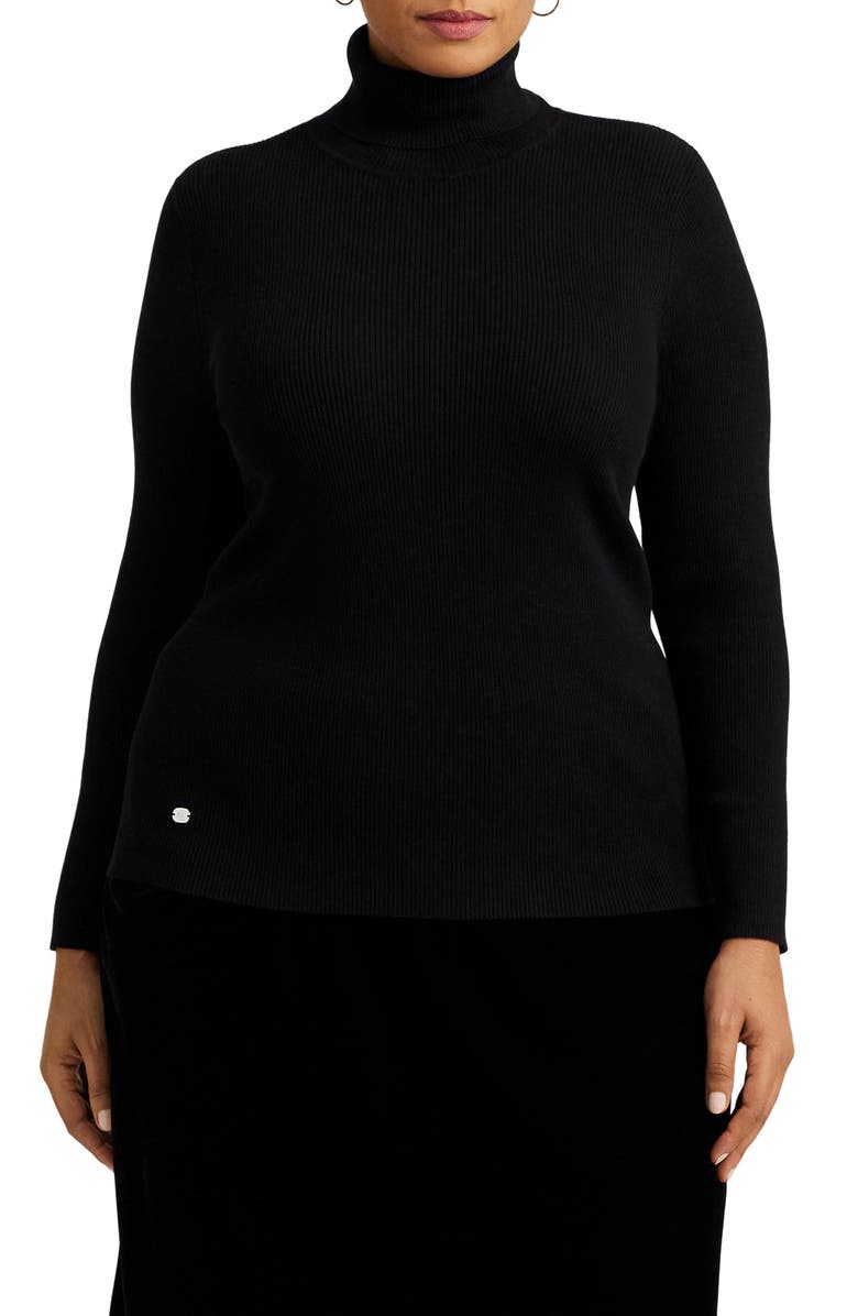 Lauren Ralph Lauren Ribbed Turtleneck Sweater, Main, color, 