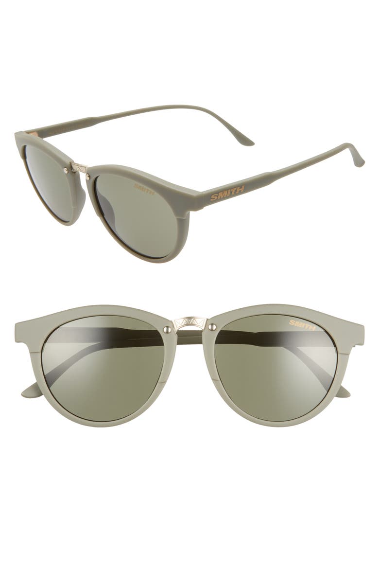 Questa 50mm ChromaPop™ Round Sunglasses, Main, color, GREY/ MATTE SAGE