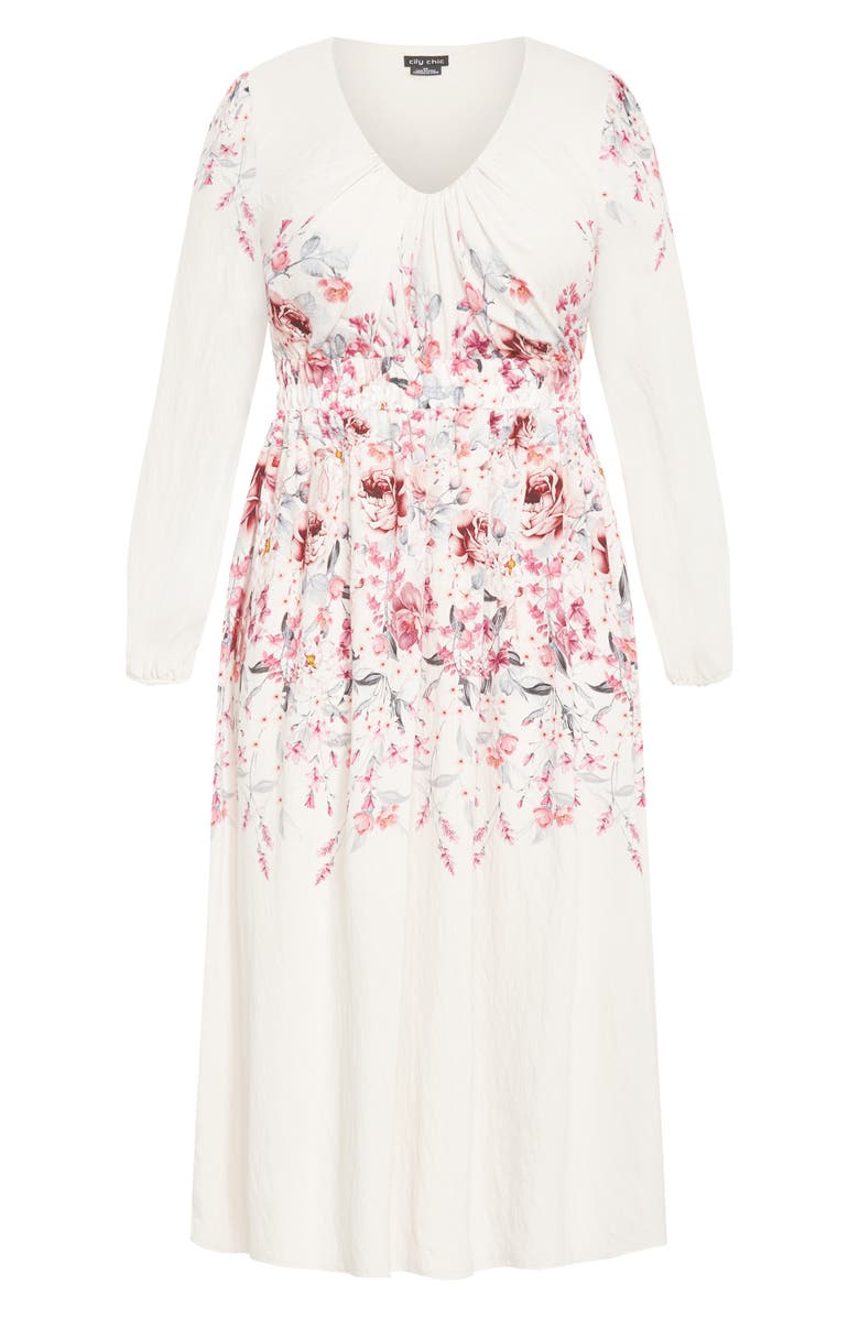 City Chic Keyla Floral Long Sleeve Maxi Dress, Alternate, color, Posie Iry Perfection