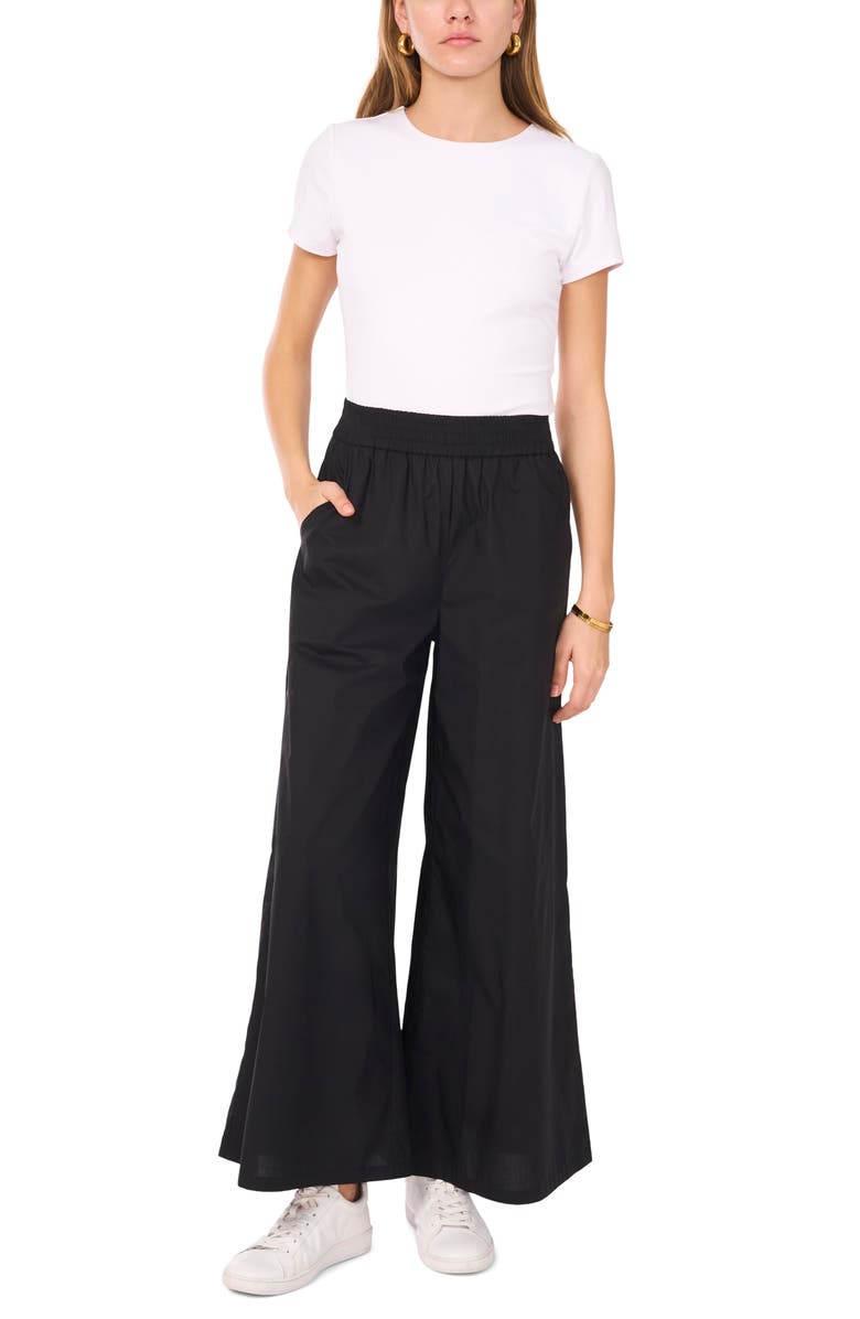 Vince. Camuto Noir Jambe Droite Pleat-Front Pantalon S