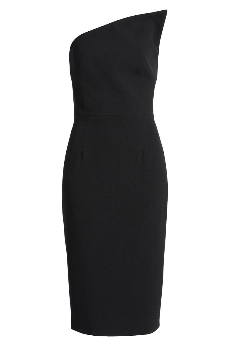 Milan Strapless Sheath Cocktail Dress, Alternate, color, BLACK