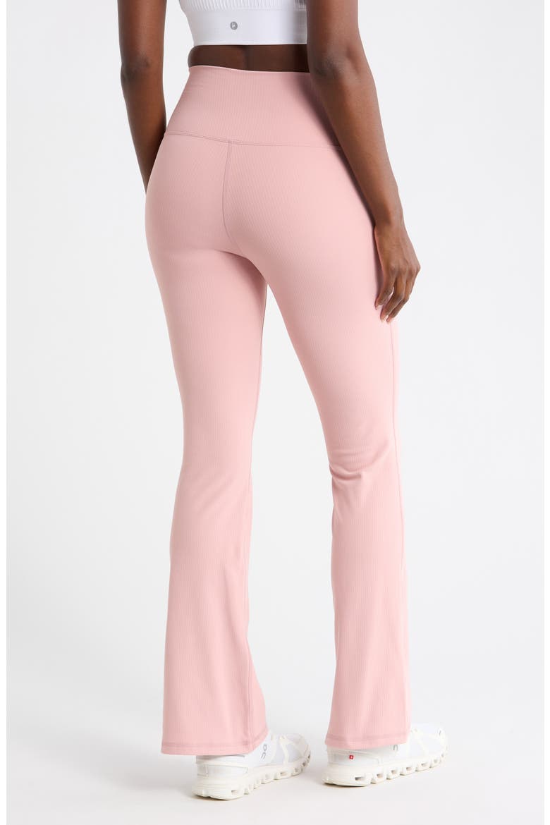Felix Rib Everyday Flare Leggings, Alternate, color, BLUSH SILK