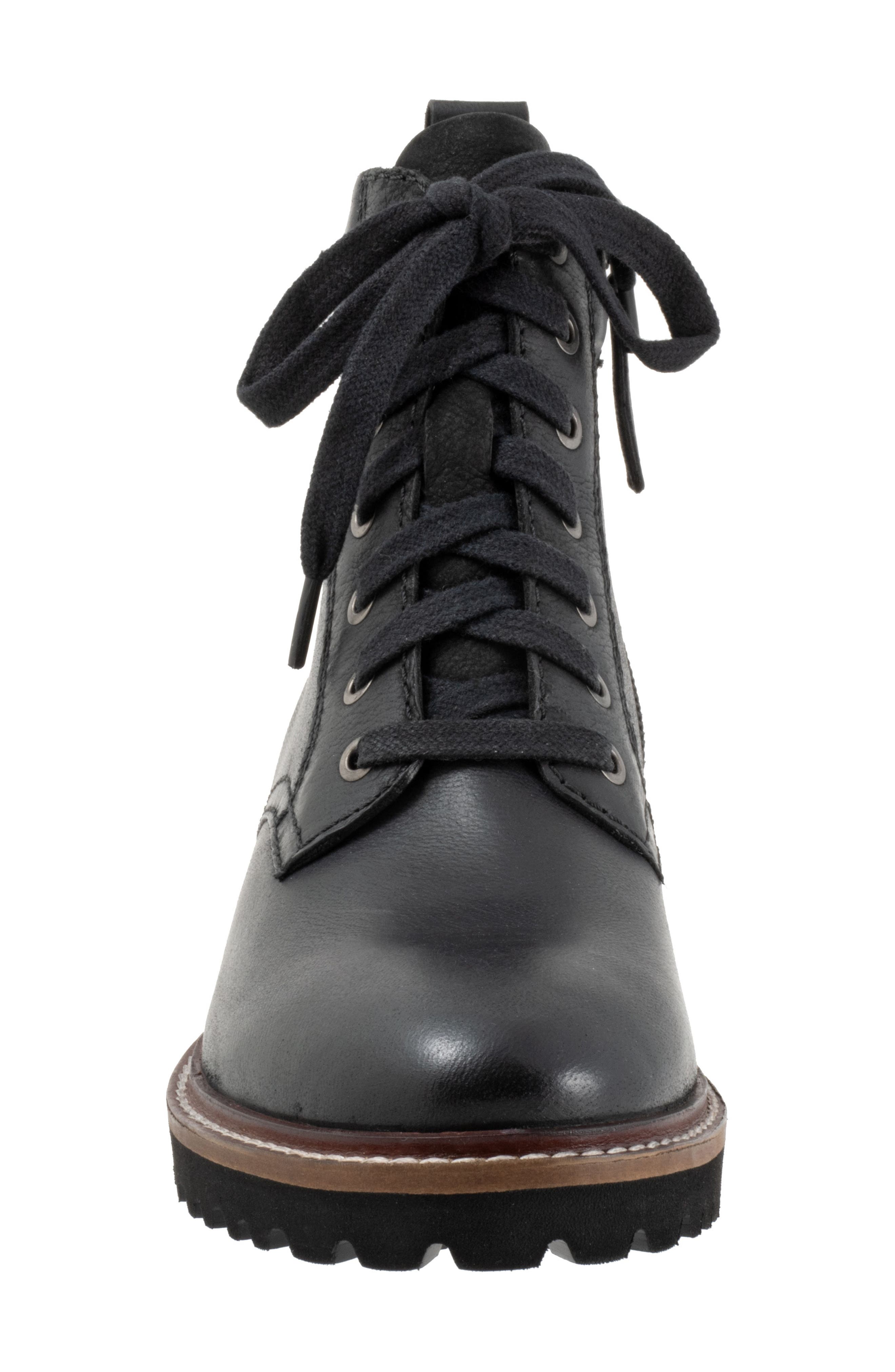 SoftWalk<sup>®</sup> Icara Lace-Up Bootie, Alternate, color, Black