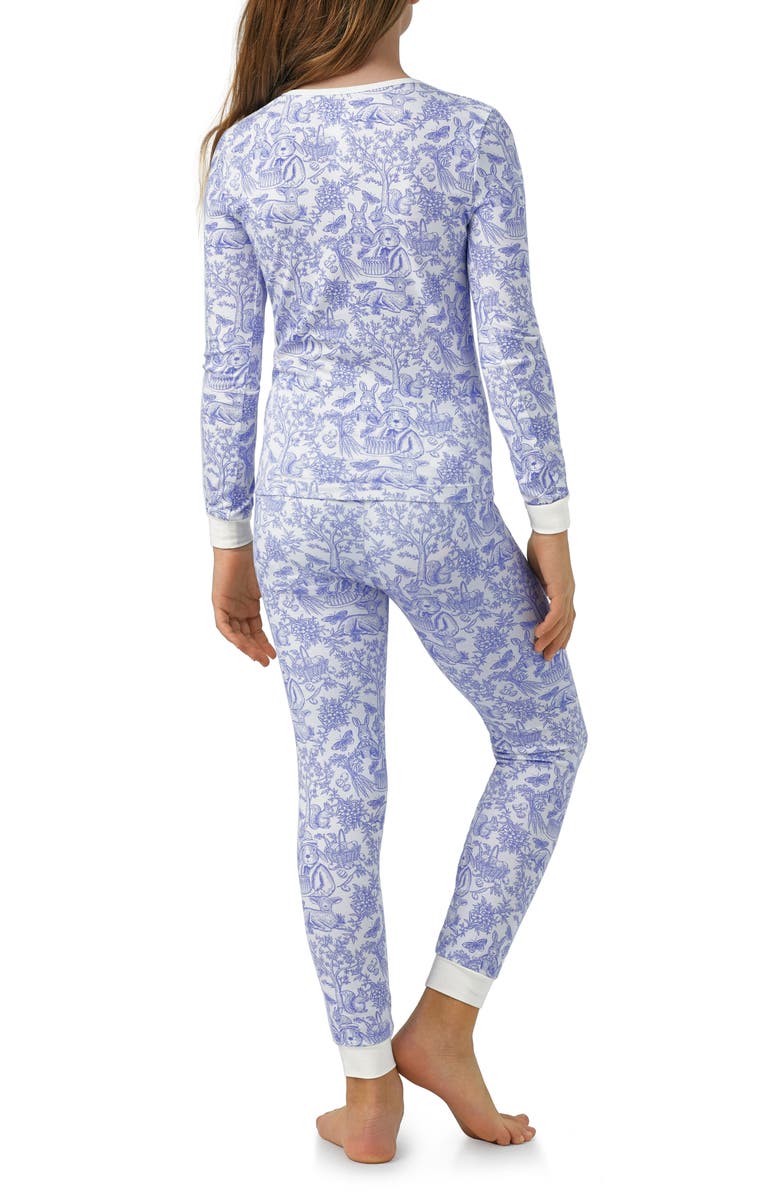 BedHead Pajamas Kids' Print Fitted Stretch Organic Cotton Two-Piece Pajamas, Alternate, color, 