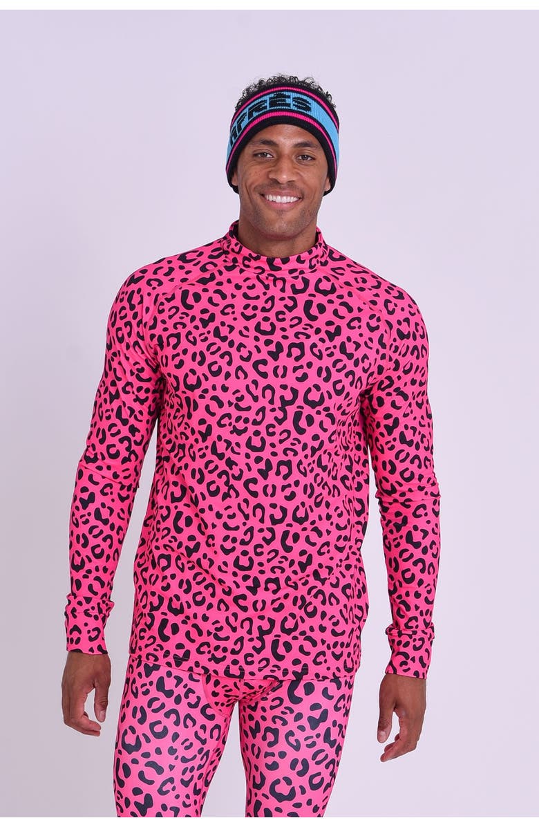 OOSC Baselayer Top - Hotel California Pink Leopard Men's, Main, color, Hotel California Pink Leopard