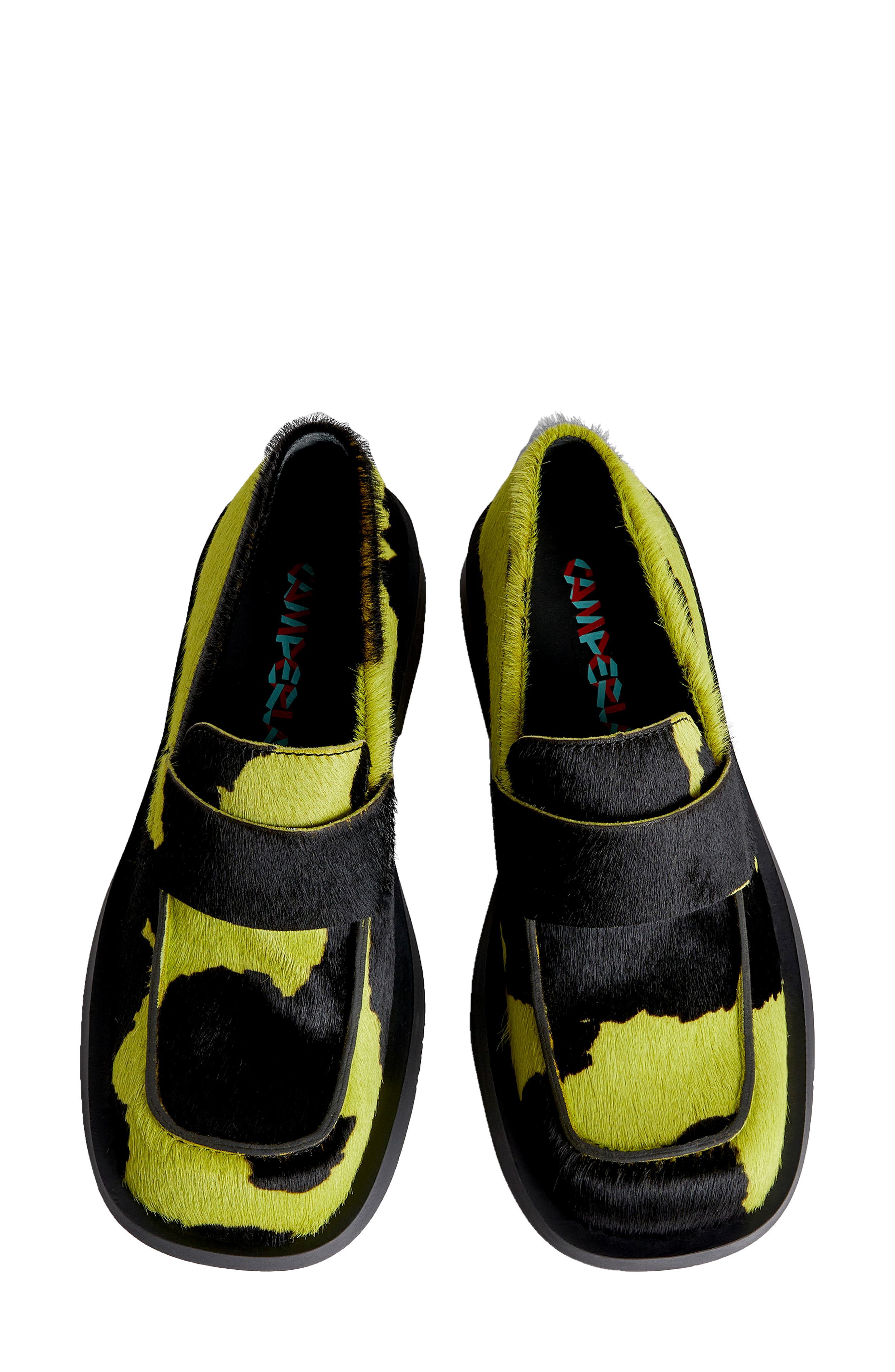 MIL 1978 Genuine Calf Hair Loafer, Alternate, color, BLACK/ YELLOW CALF HAIR