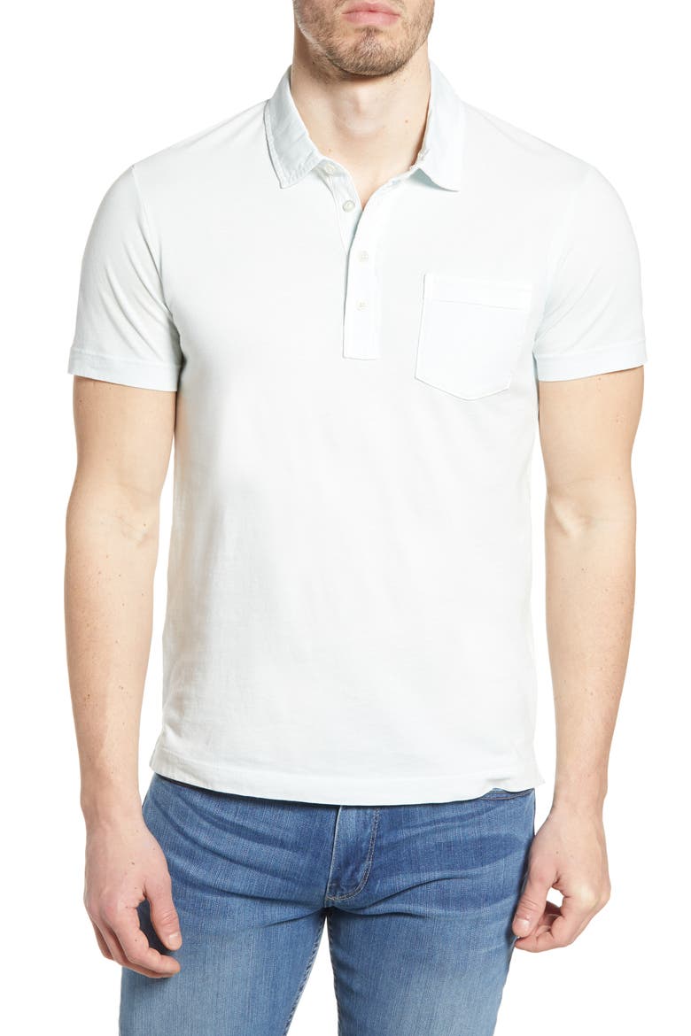 Pensacola Slim Fit Garment Dye Polo, Main, color, PALE BLUE