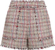 Cinq à Sept Allen Wildflower Fringe Trim Tweed Shorts