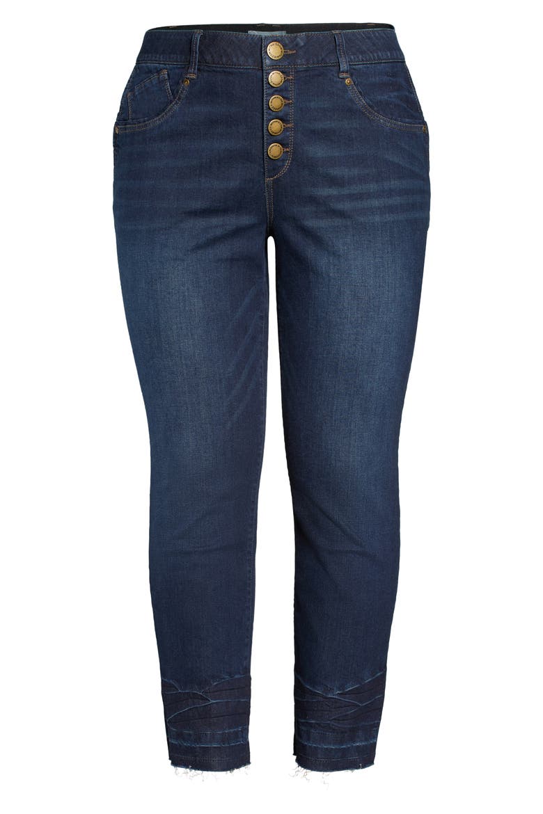 'Ab'solution Button Fly High Waist Jeans (Nordstrom Exclusive), Alternate, color, INA-INDIGO ARTISANAL