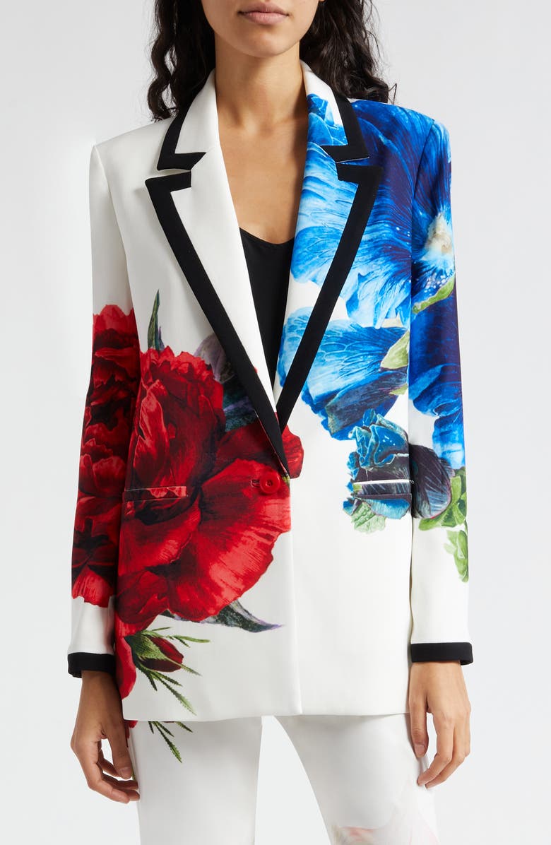 Alice + Olivia Denny Large Format Floral Blazer, Main, color,