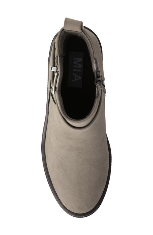 Mia Elis Block Heel Boot In Gray