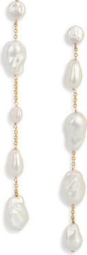 Cult Gaia Vana Faux Pearl Drop Earrings