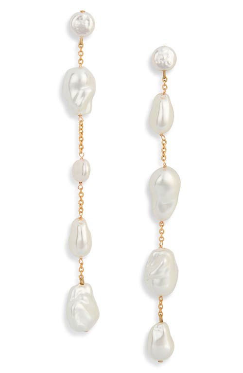 Cult Gaia Vana Faux Pearl Drop Earrings In White