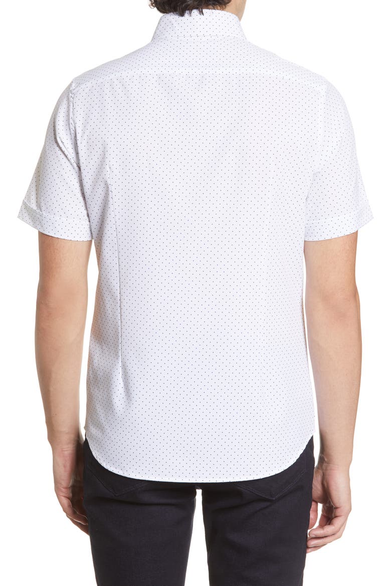 Short Sleeve Button-Down Shirt, Alternate, color, WHITE