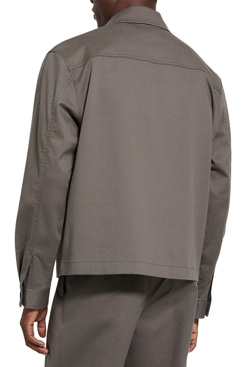 Moonsoft Cotton Twill Button-Up Shirt Jacket, Alternate, color, MOREL