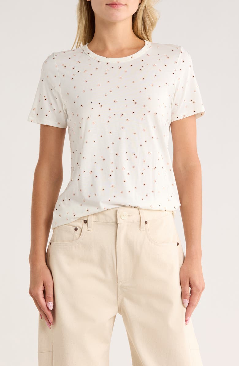 rag & bone Poppy Floral Crewneck T-Shirt, Main, color, Orange Multi