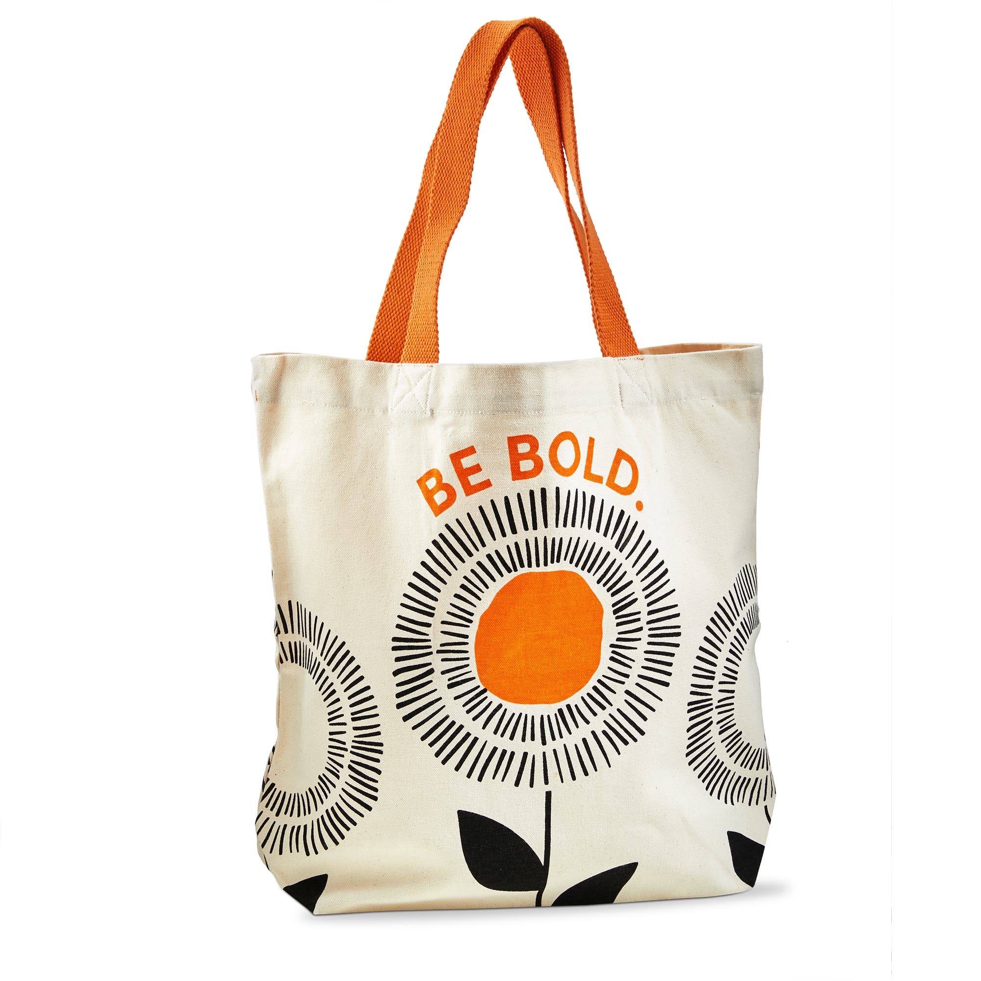 tag Be Bold Tote Orange Cotton Everyday, Main, color, Orange