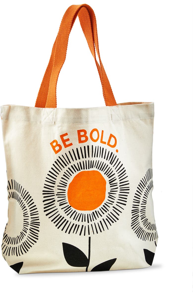 tag Be Bold Tote Orange Cotton Everyday, Main, color, Orange