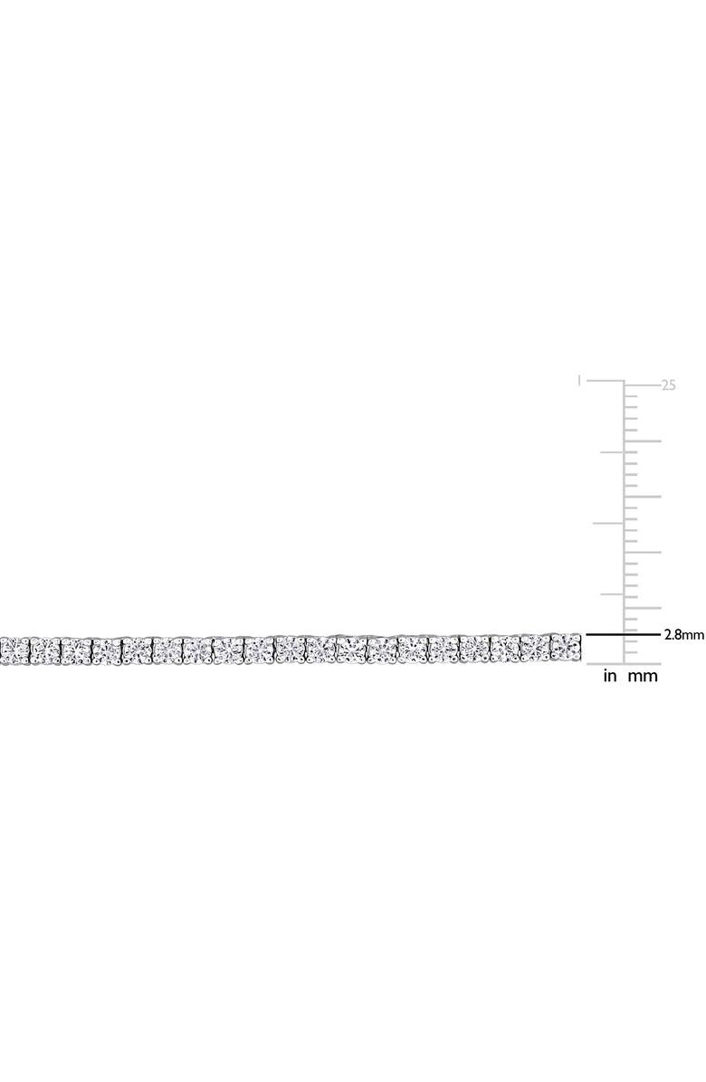 DELMAR Lab-Created White Sapphire Tennis Necklace, Alternate, color, 