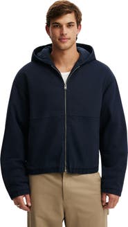 Cotton On Men's Cropped Hooded Bomber