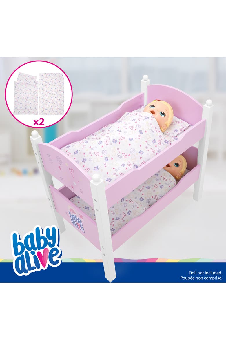 Baby Alive Wooden Doll Bunk Bed, Alternate, color, Multicolored