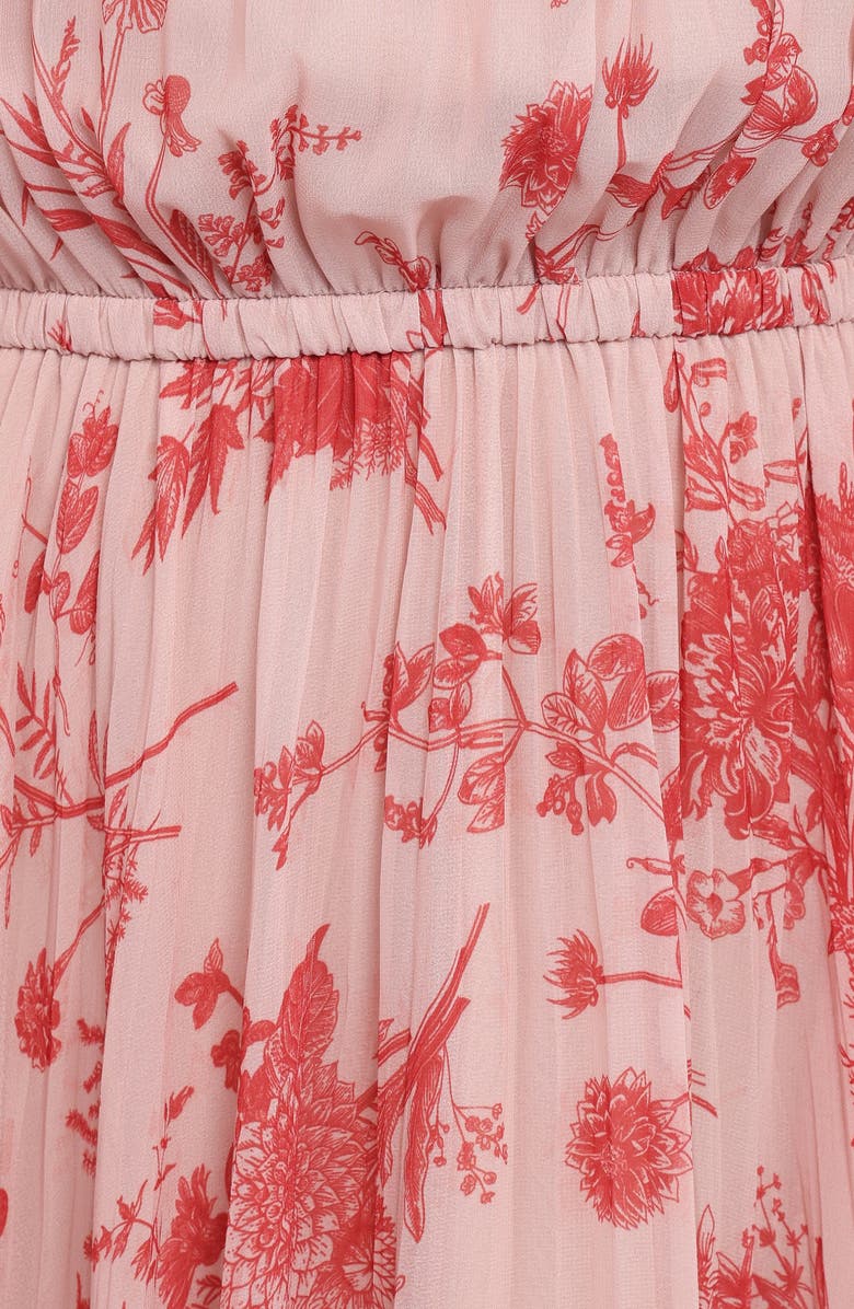 Petal & Pup Hilary Off the Shoulder Long Sleeve Maxi Dress, Alternate, color, Red Floral