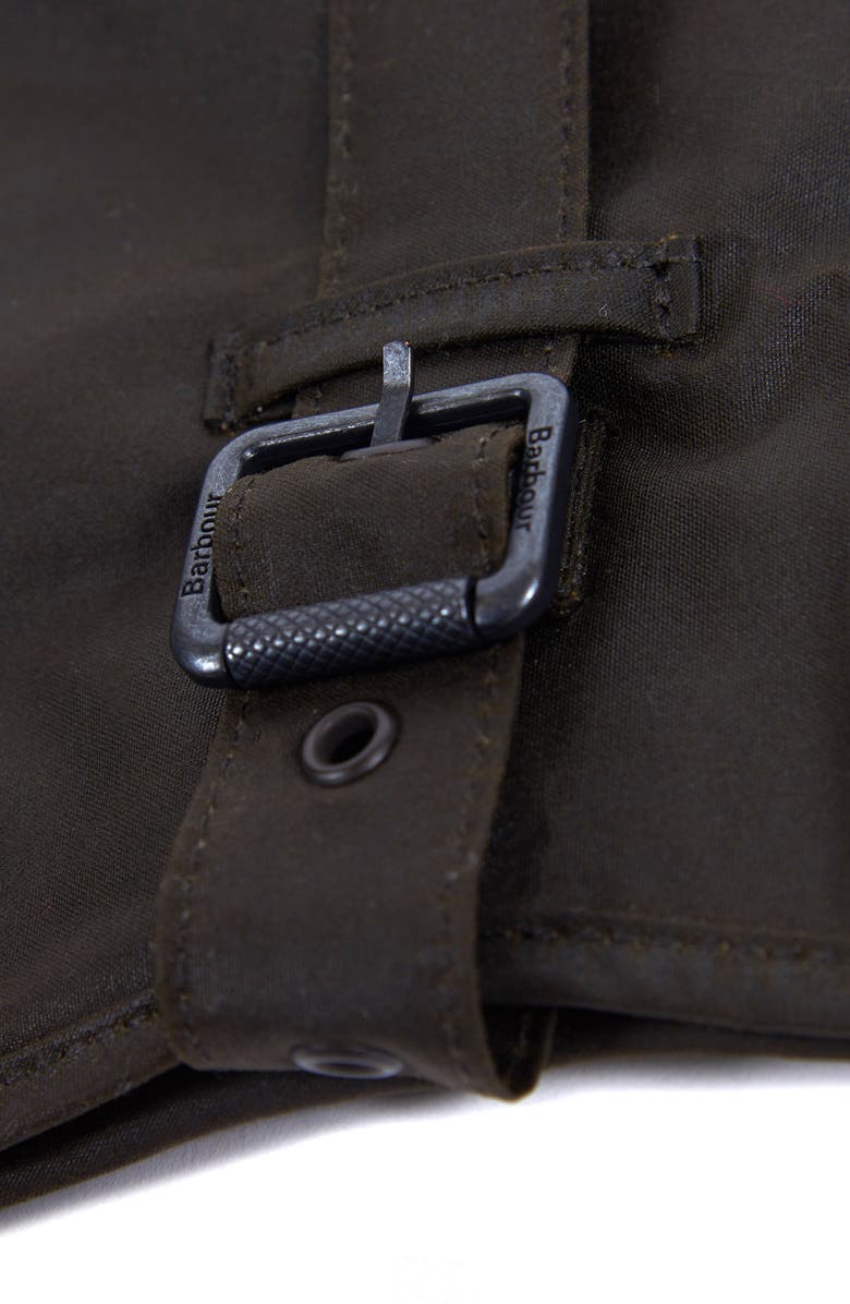 Barbour Matt Waxed Cotton Dog Coat, Alternate, color, Olive