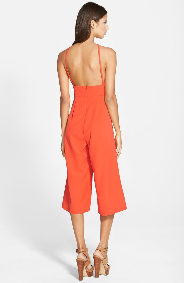Missguided Keyhole Culotte Jumpsuit, Alternate, color, 